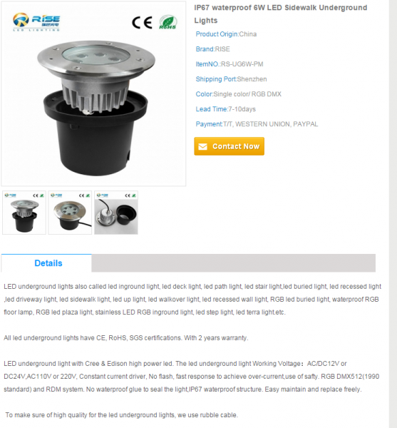 LED Underground Light