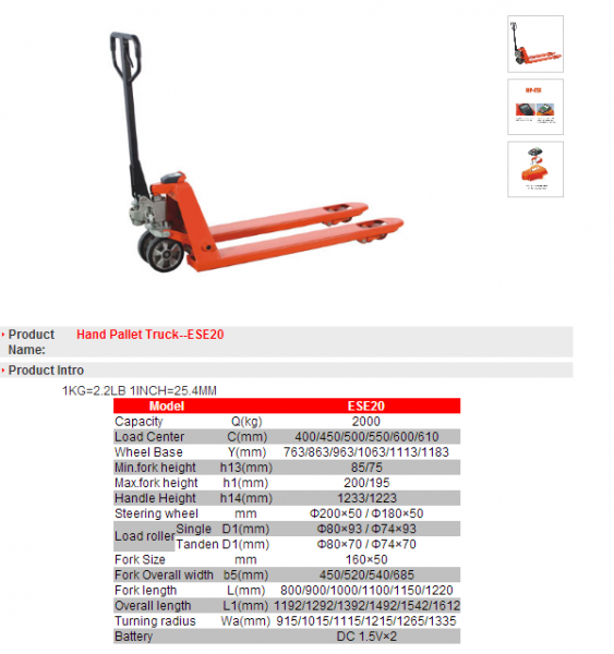 Hand Pallet Truck