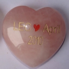 Engraved heart gemstone