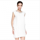 Ladies beaded white formal dress