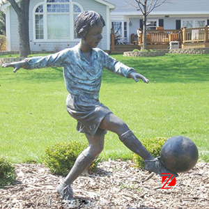 Bronze sport boy statues