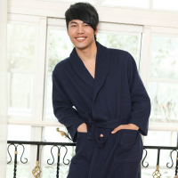 Men modal shawl collar bathrobe