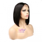Short Bob Wigs Brazilian Remy Hair Straight Lace Front Human Hair Wigs For Women Natural Black Color
