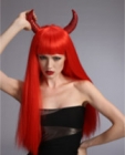 Halloween wig, party wig,Festival wig with horn