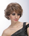 Lady's short wig,synthetic curly hair wig