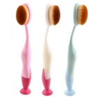 Silicone Suction Standing Handle Oval Cosmetic Makeup Brush