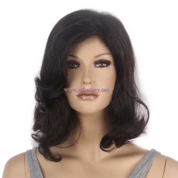 Curly Wig Supplier-Wholesale Good Looking Natural Black Wavy Wig For Women