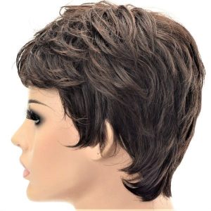 High Quality Chestnut Toned Short Naturally Curled Ladies···