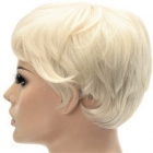 White Blonde Pixie Crop Ladies High Quality Synthetic Lace Front···