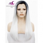 White Ombre Synthetic Lace Front Wig