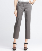 Cotton capri pants with tabs