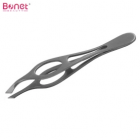 Stainless Steel Slanted Modelling hollow out Eyebrow Tweezer