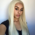 Msbeauty Cheap Real Human Hair Wigs 613 Blonde Lace Front Wig Straight Hair