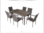 6 Seats Garden Rattan Furniture Set (HJGF0009)