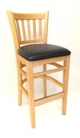 Lathed Back Bar Stool