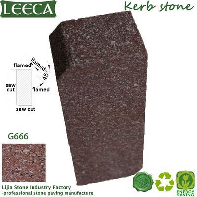 Red rose porphyry kerbstone