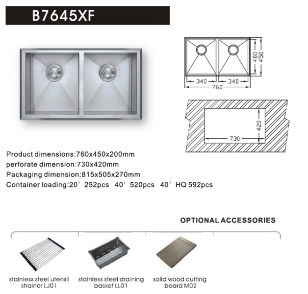 Double Bowls Sink (B7645XF)