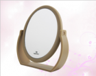 Rubberized Oval double-sided table mirror